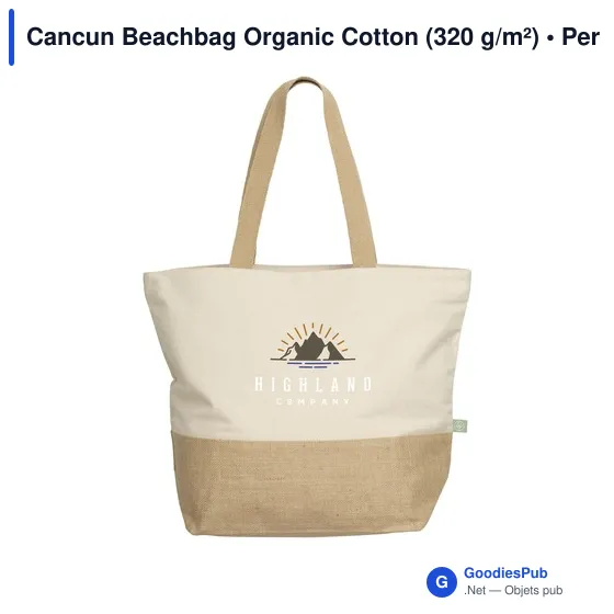 Sac de plage personnalisable Cancun Beachbag avec logo - Image 12