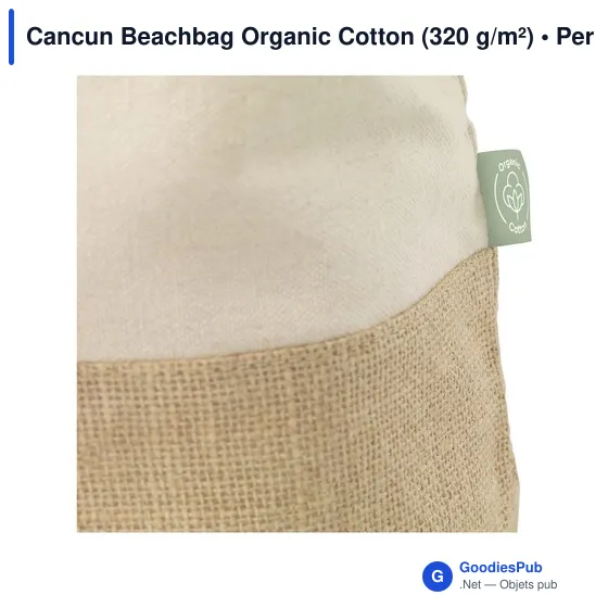 Sac de plage personnalisable Cancun Beachbag avec logo - Image 3