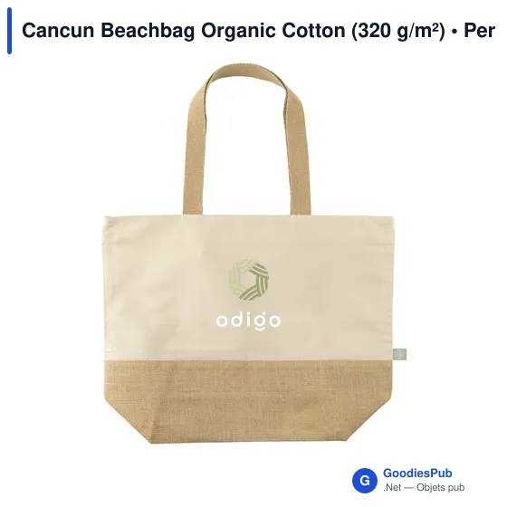 Sac de plage personnalisable Cancun Beachbag avec logo - Image 5