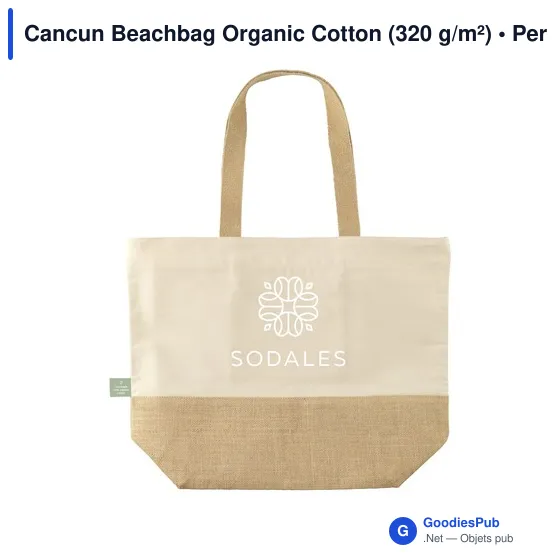 Sac de plage personnalisable Cancun Beachbag avec logo - Image 6
