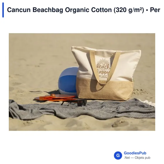 Sac de plage personnalisable Cancun Beachbag avec logo - Image 7