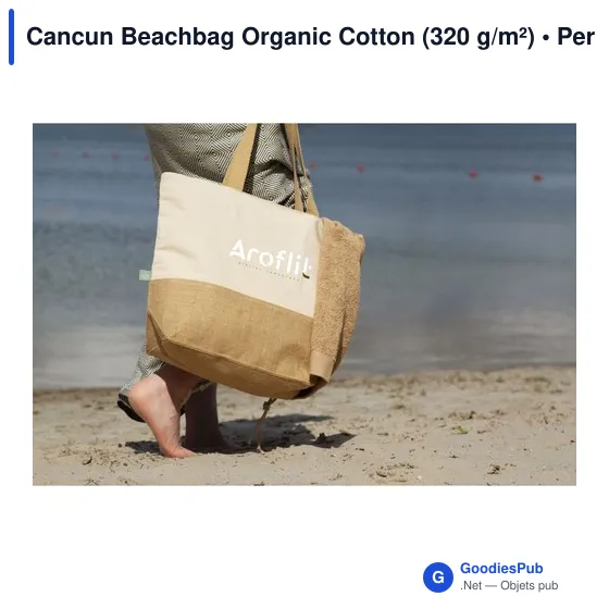 Sac de plage personnalisable Cancun Beachbag avec logo - Image 9