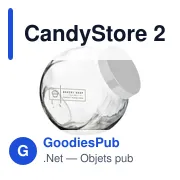 Bonbonnière en verre personnalisable pour objets publicitaires - CandyStoreavec logo - Miniature 1