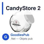 Bonbonnière en verre personnalisable pour objets publicitaires - CandyStoreavec logo - Miniature 2