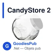 Bonbonnière en verre personnalisable pour objets publicitaires - CandyStoreavec logo - Miniature 3