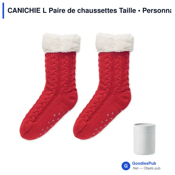 Chaussons personnalisables avec logo pour entreprises - Modèle Canichie - Image 2