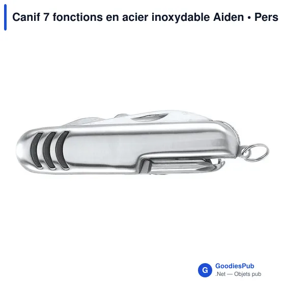 Canif 7 fonctions en acier inoxydable Aiden - Image 1