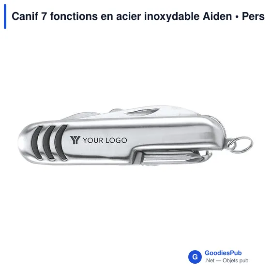 Canif 7 fonctions en acier inoxydable Aiden - Image 3