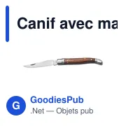 Canif avec manche en bois Lisandro - Miniature 1