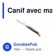 Canif avec manche en bois Lisandro - Miniature 2
