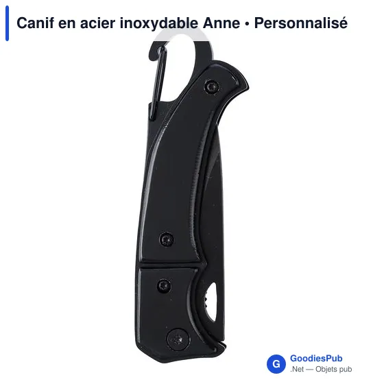 Canif personnalisable en acier inoxydable avec logo - modèle Anne - Image 3