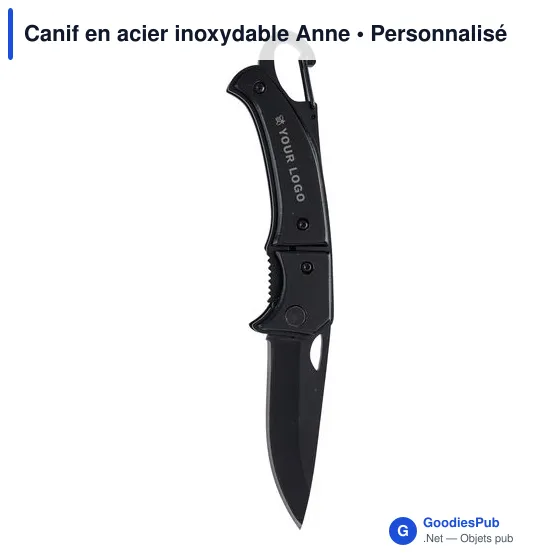 Canif personnalisable en acier inoxydable avec logo - modèle Anne - Image 5