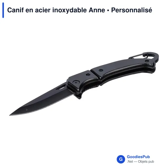 Canif personnalisable en acier inoxydable avec logo - modèle Anne - Image 6