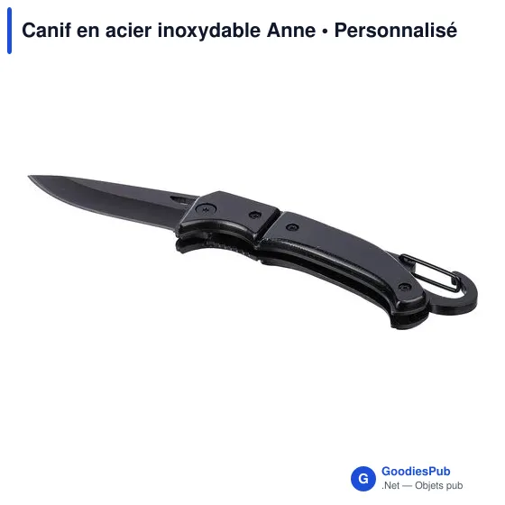 Canif personnalisable en acier inoxydable avec logo - modèle Anne - Image 7