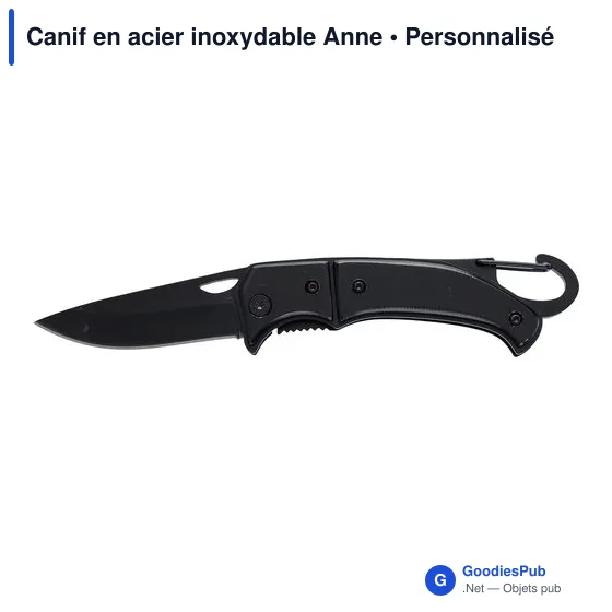 Canif personnalisable en acier inoxydable avec logo - modèle Anne - Image 8