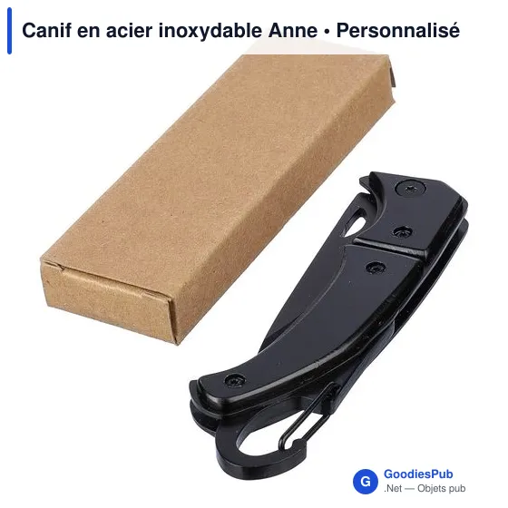 Canif personnalisable en acier inoxydable avec logo - modèle Anne - Image 10
