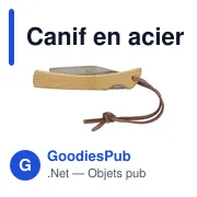 Canif personnalisable en acier inoxydable et bambou avec logo - Beckett - Miniature 5
