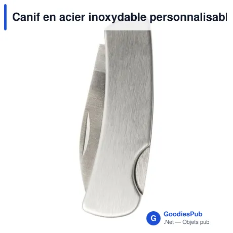 Canif en acier inoxydable personnalisable avec logo - Evelyn