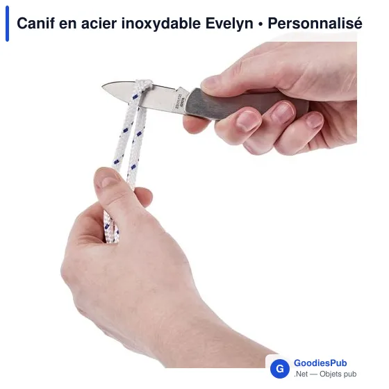 Canif en acier inoxydable personnalisable avec logo - Evelyn - Image 5
