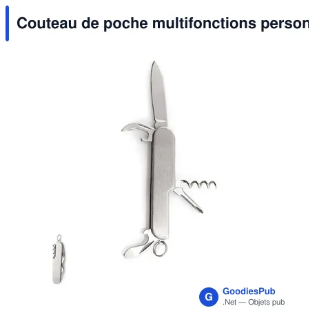 Couteau de poche multifonctions personnalisable avec logo - Campello