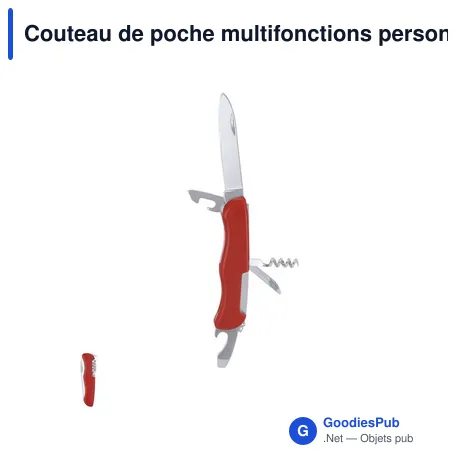 Couteau de poche multifonctions personnalisable avec logo - Lixthel