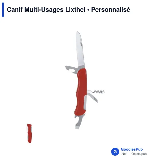 Couteau de poche multifonctions personnalisable avec logo - Lixthel - Image 1