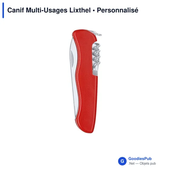 Couteau de poche multifonctions personnalisable avec logo - Lixthel - Image 2