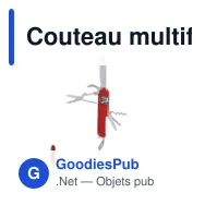 Couteau multifonction personnalisable Mixtil avec logo - Miniature 1