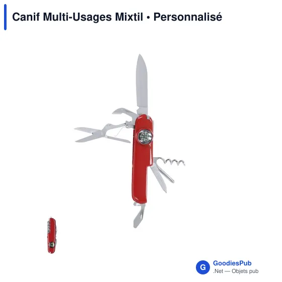 Couteau multifonction personnalisable Mixtil avec logo - Image 1