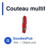 Couteau multifonction personnalisable Mixtil avec logo - Miniature 2