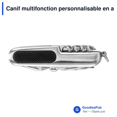 Canif multifonction personnalisable en acier inoxydable avec logo