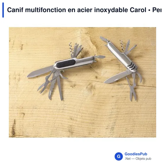 Canif multifonction personnalisable en acier inoxydable avec logo - Image 3