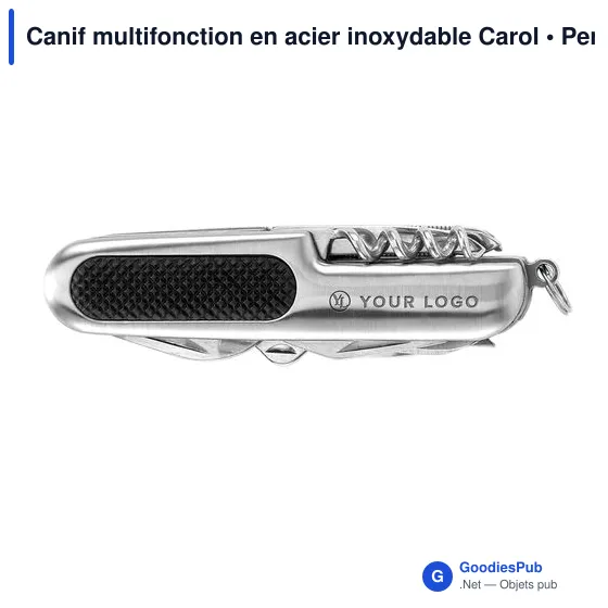 Canif multifonction personnalisable en acier inoxydable avec logo - Image 6