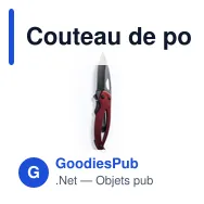 Couteau de poche personnalisable Canif Thiam avec logo - Miniature 5