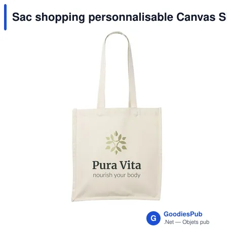 Sac shopping personnalisable Canvas Shopper longues anses avec logo