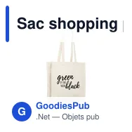 Sac shopping personnalisable Canvas Shopper longues anses avec logo - Miniature 2