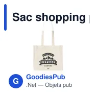 Sac shopping personnalisable Canvas Shopper longues anses avec logo - Miniature 5