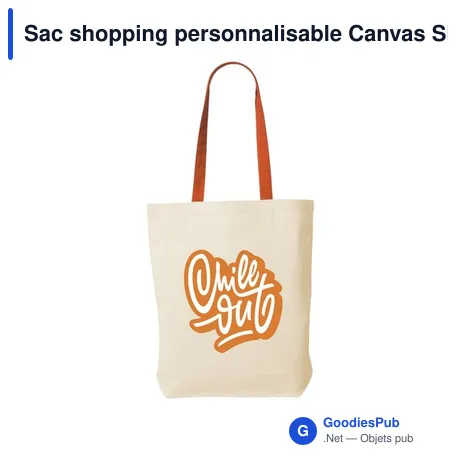 Sac shopping personnalisable Canvas Shoppy Colour avec logo