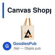 Sac shopping personnalisable Canvas Shoppy Colour avec logo - Miniature 2