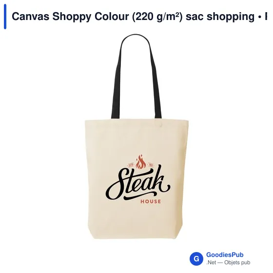 Sac shopping personnalisable Canvas Shoppy Colour avec logo - Image 12