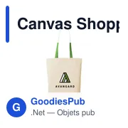 Sac shopping personnalisable Canvas Shoppy Colour avec logo - Miniature 5