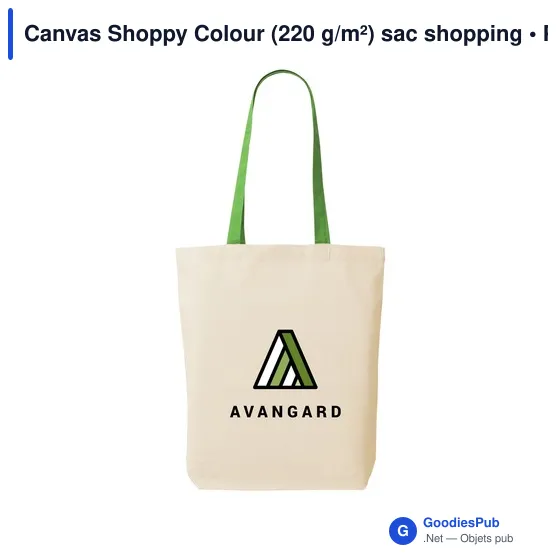 Sac shopping personnalisable Canvas Shoppy Colour avec logo - Image 5