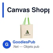 Sac shopping personnalisable Canvas Shoppy Colour avec logo - Miniature 6