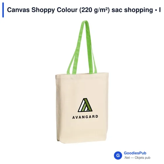 Sac shopping personnalisable Canvas Shoppy Colour avec logo - Image 6