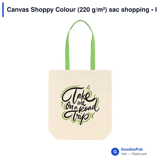 Sac shopping personnalisable Canvas Shoppy Colour avec logo - Image 8