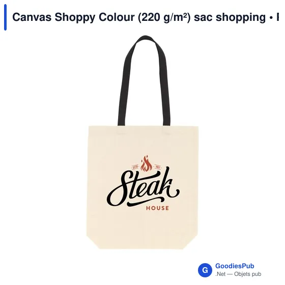 Sac shopping personnalisable Canvas Shoppy Colour avec logo - Image 9