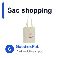 Sac shopping personnalisable Canvas ShoppyBag avec logo - Miniature 1