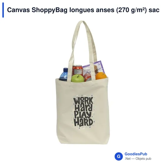 Sac shopping personnalisable Canvas ShoppyBag avec logo - Image 2