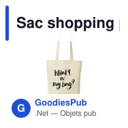 Sac shopping personnalisable Canvas ShoppyBag avec logo - Miniature 3
