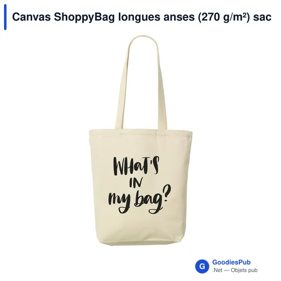 Sac shopping personnalisable Canvas ShoppyBag avec logo - Image 3
